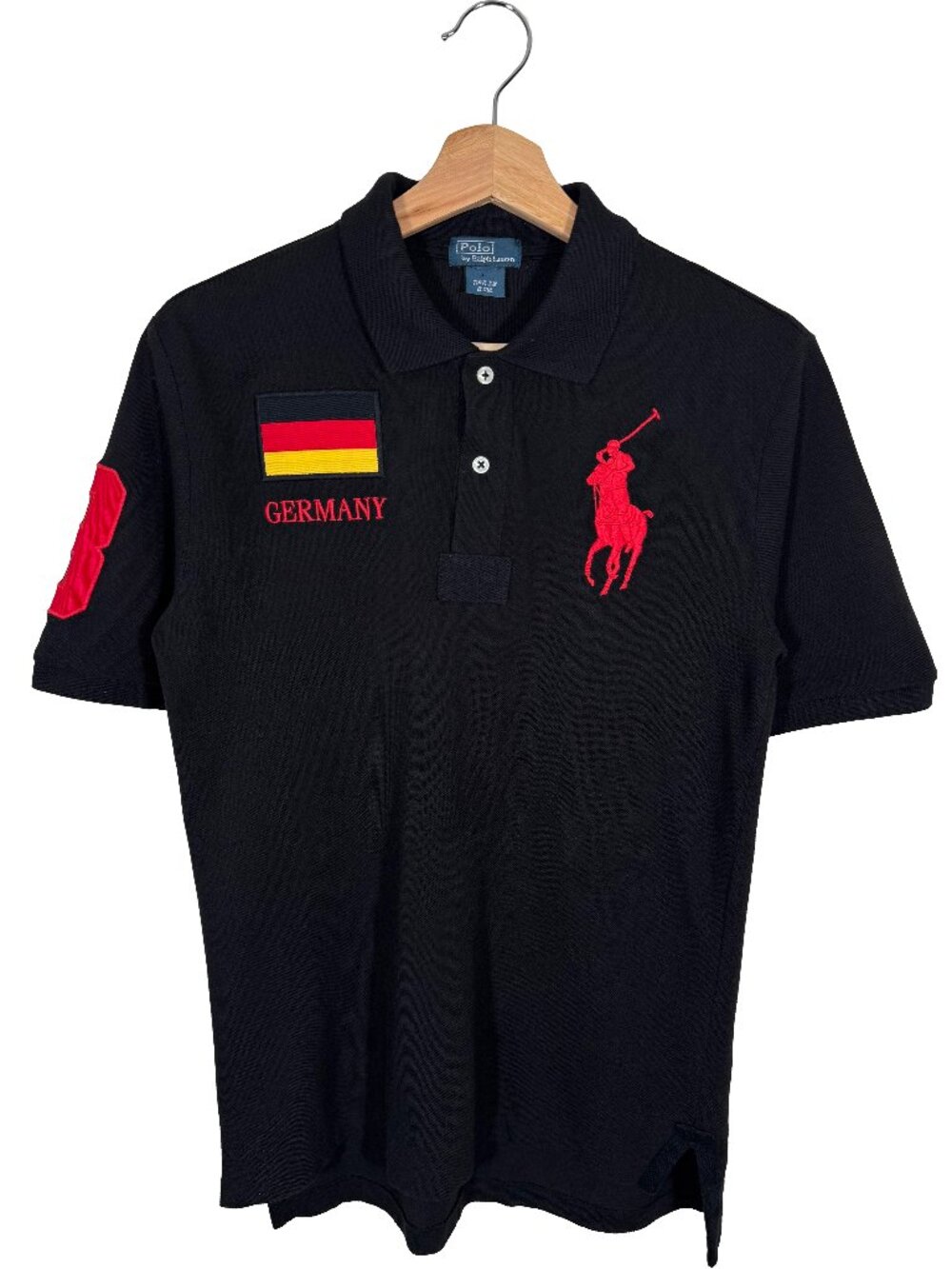 Vintage Polo Ralph Lauren Big Pony Germany #3 Polo Shirt men's XS